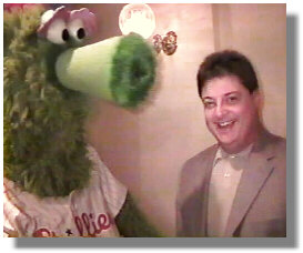 The Phillie Phanatic & Broadcast Pioneers member Andy Kortman