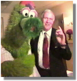 The Phillie Phanatic & Channel 3's Robin Mackintosh