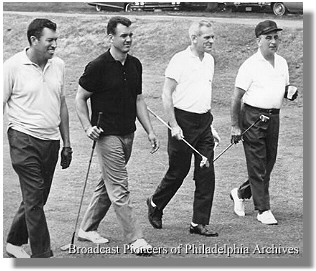 brookshier tom facenda john golf whitaker unidentified jack male left right broadcast pioneers broadcastpioneers